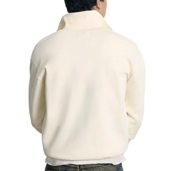 Hoody Oversized Half Zip Sweatshirts Stand Collar Heavyweight Blank Hoodies Custom 3d Embossed Mock Neck Zipper Sweatshirts - 图片 2
