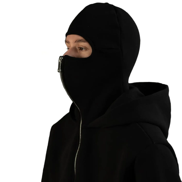 Hoody High Quality 450 Gsm Heavyweight Balaclava Hoodies Streetwear Custom logo Full Face Zip Hoodies Sweatshirts Manufacturer - 图片 4
