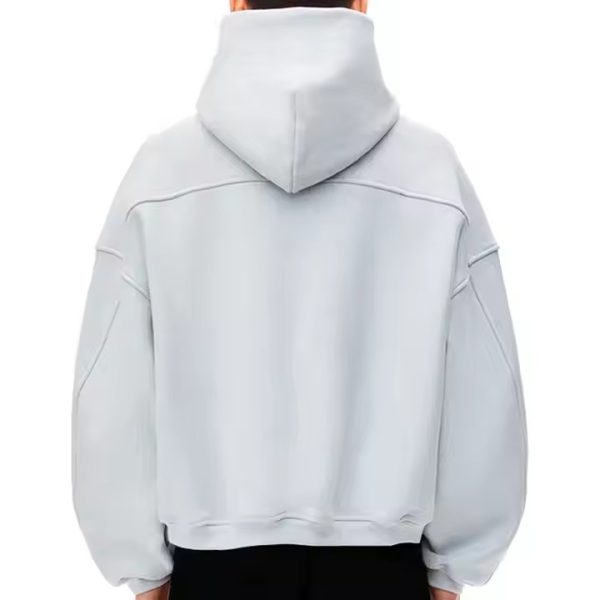 Hoody Custom Zip up Hoodies for Mens Plus Size Boxy Fit Drop Shoulder Hoodie With Zipper Thick Oversized Full Zip up Hoodies Unisex - 图片 3