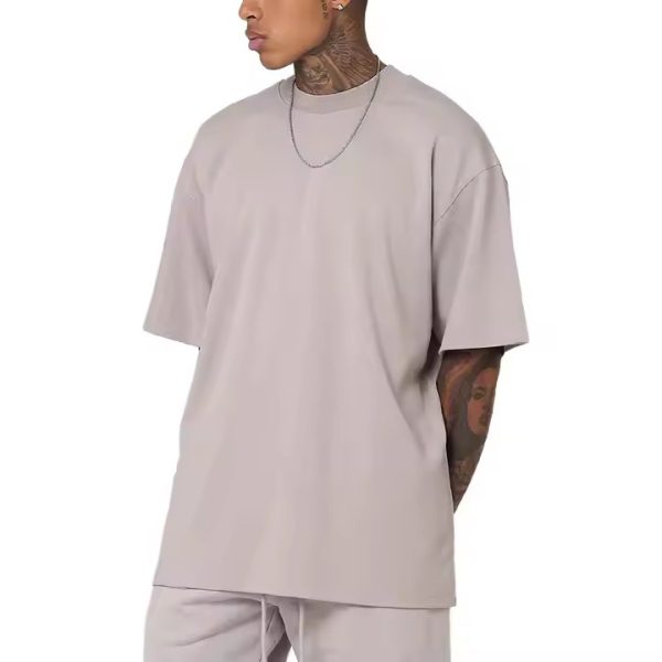 Hoody Men T Shirts Custom Manufacturer Streetwear Oversized Crew Neck Tee Shirts Cotton Heavy Weight T Shirt for High Quality - 图片 2