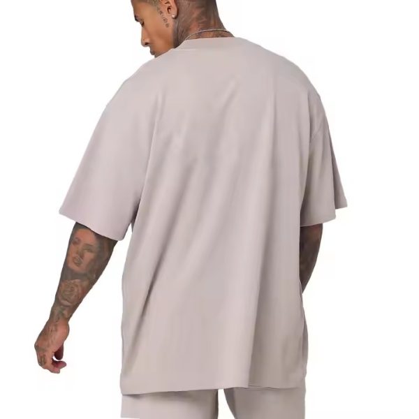 Hoody Men T Shirts Custom Manufacturer Streetwear Oversized Crew Neck Tee Shirts Cotton Heavy Weight T Shirt for High Quality - 图片 3