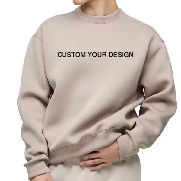 Hoody Crew Neck Thick Sweatshirts Hoodies for Mens Custom Embroidery Screen Print Boxy Fit Sweatshirts Manufacturer