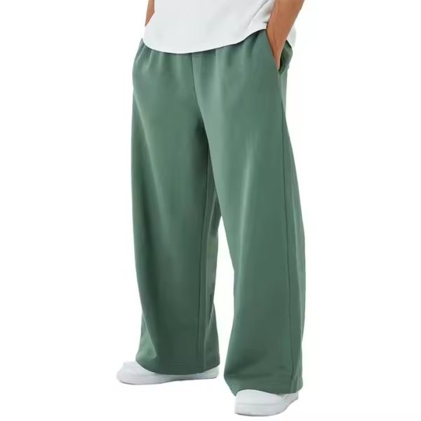 Hoody Oversized Custom logo Sweatpants High Quality Wide Leg Baggy Sweatpants Mens Plus Size Heavyweight Pants Basic Plain Sweatpants - 图片 3