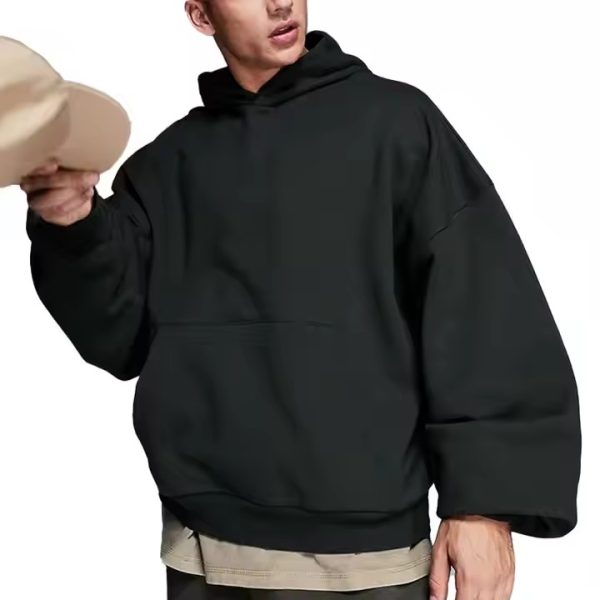 Hoody Plus Size Mens No String Hoodies High Quality 500 Gsm Pullover Streetwear Hoodies Sweatshirts Blank Oversized Hoodie Custom logo