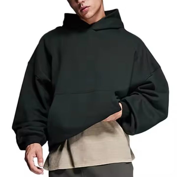 Hoody Plus Size Mens No String Hoodies High Quality 500 Gsm Pullover Streetwear Hoodies Sweatshirts Blank Oversized Hoodie Custom logo - 图片 2