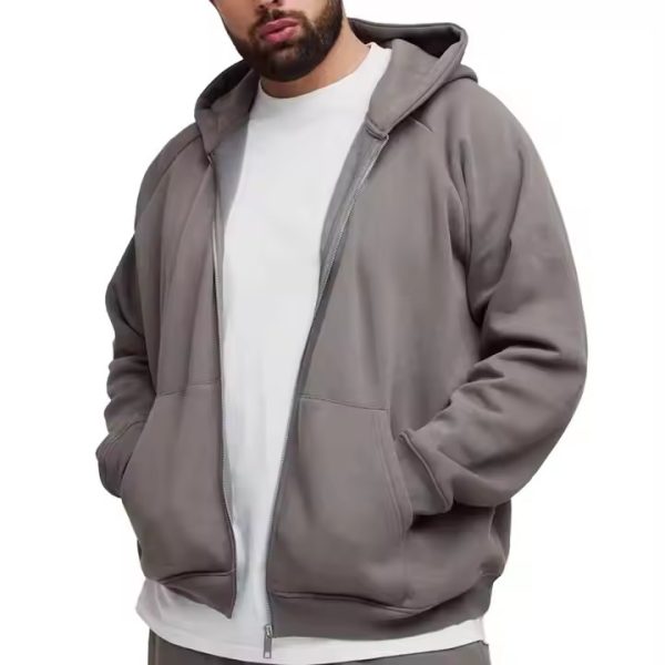 Hoody Plus Size Zip up Hoodies Oversized Pullover Fleece ZiP Hoodie Custom Embroidery Streetwear Hoodie With Zipper - 图片 3